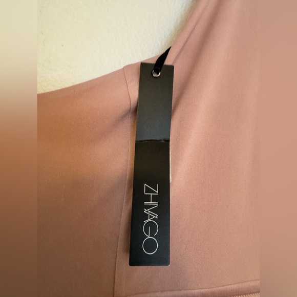 Zhivago Follow Me Midi Dress One Shoulder Blush Pink Medium Revolve US 6 - Picture 5 of 11